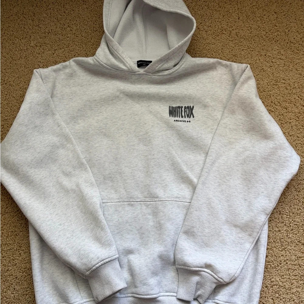 White Fox Boutique Light Gray (Heather Gray) Hoodie - Picture 1 of 4